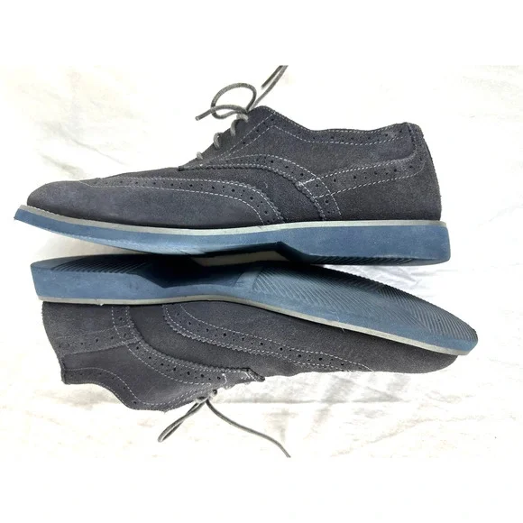 Josef Abboud Gray Grey Suede Oxford Shoe Size 12 - Picture 4 of 9